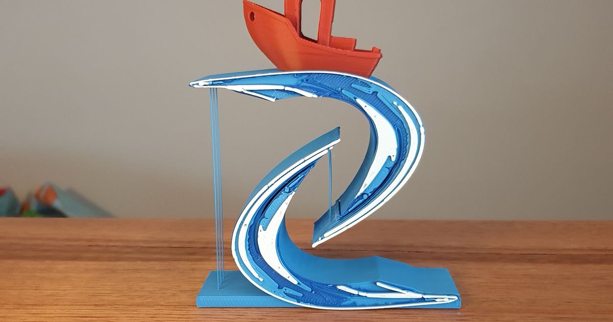Benchy floating wave stand by 3DPrintBunny Download free STL model