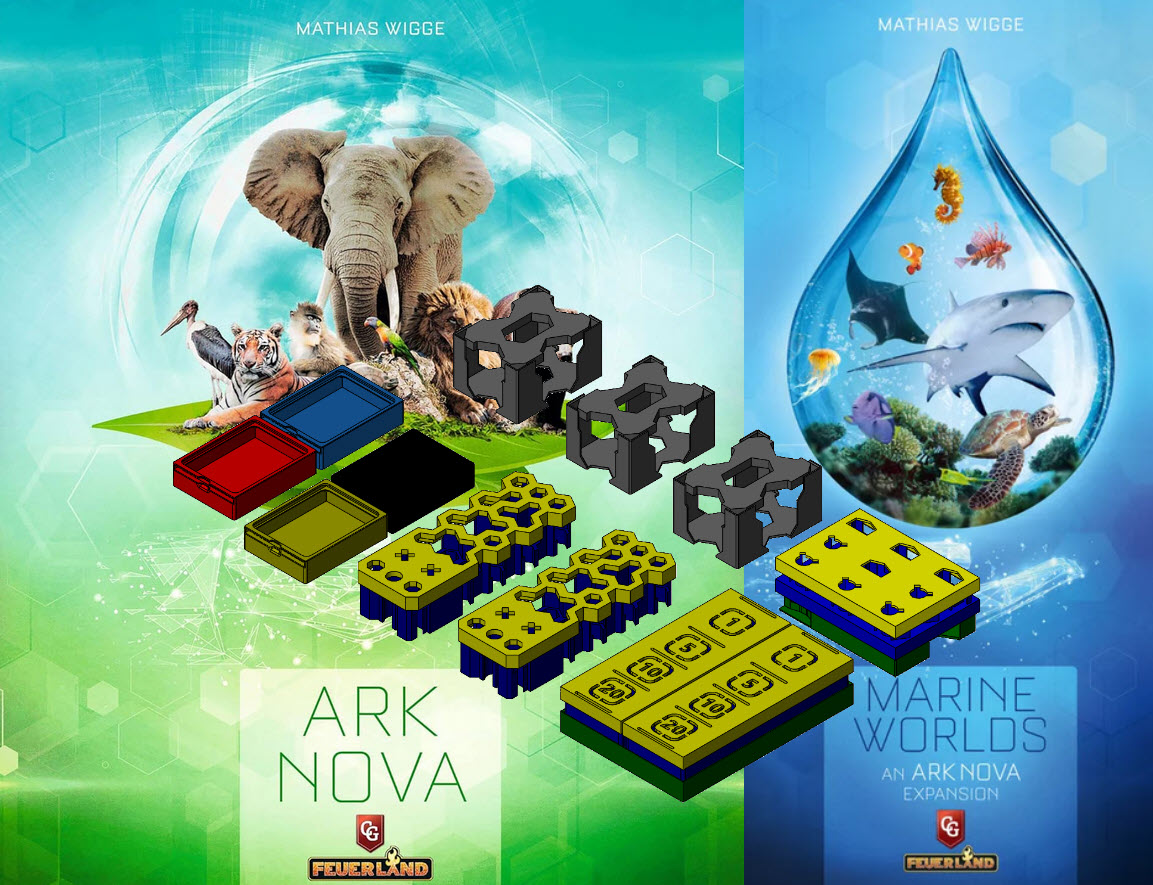 Ark Nova & Marine Worlds Board Game Insert