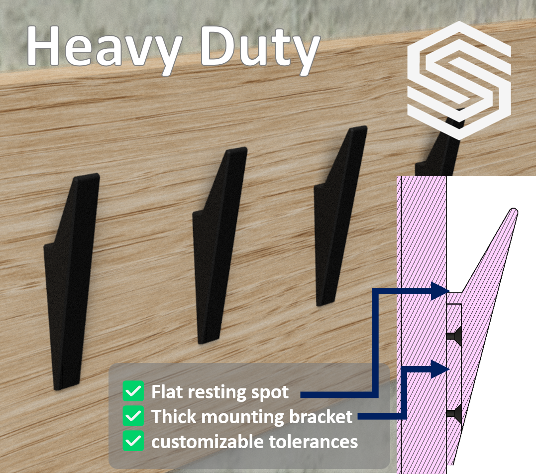 Modern Minimalistic Hook (Heavy Duty)