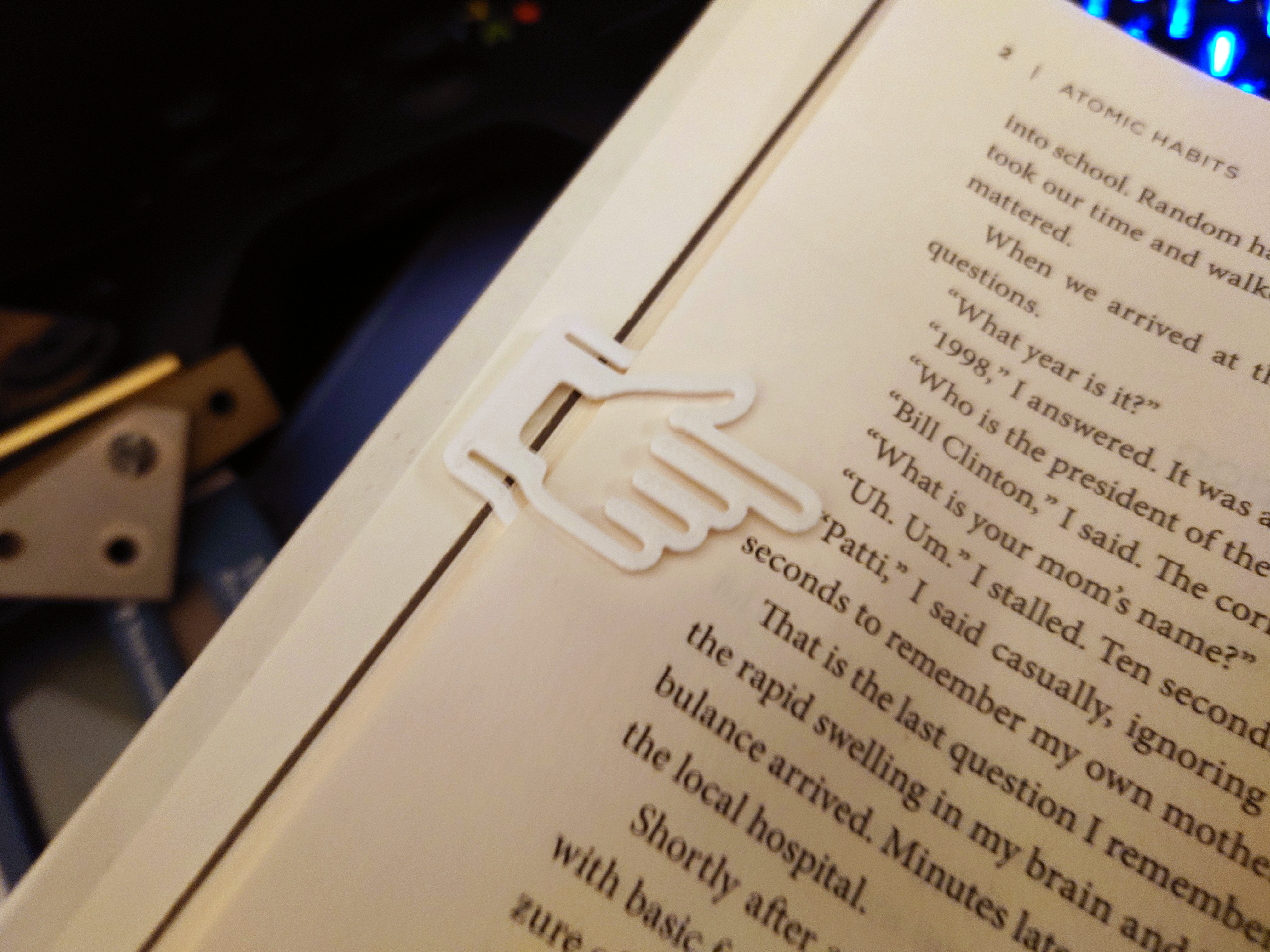 Pointing Finger Bookmark