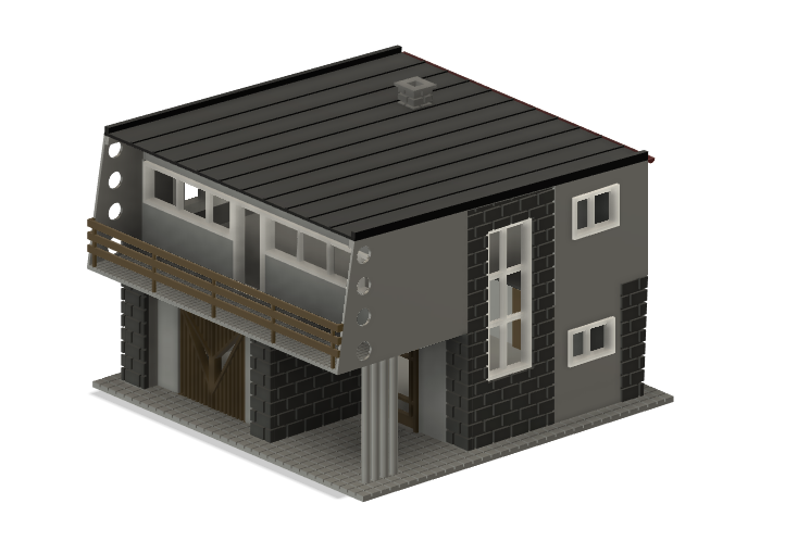 Family house type V - Šumperák in HO/H0 and TT scale