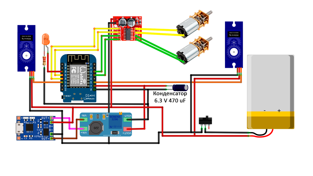 Skid steer loader on ESP8266 by Green parrot | Download free STL model ...