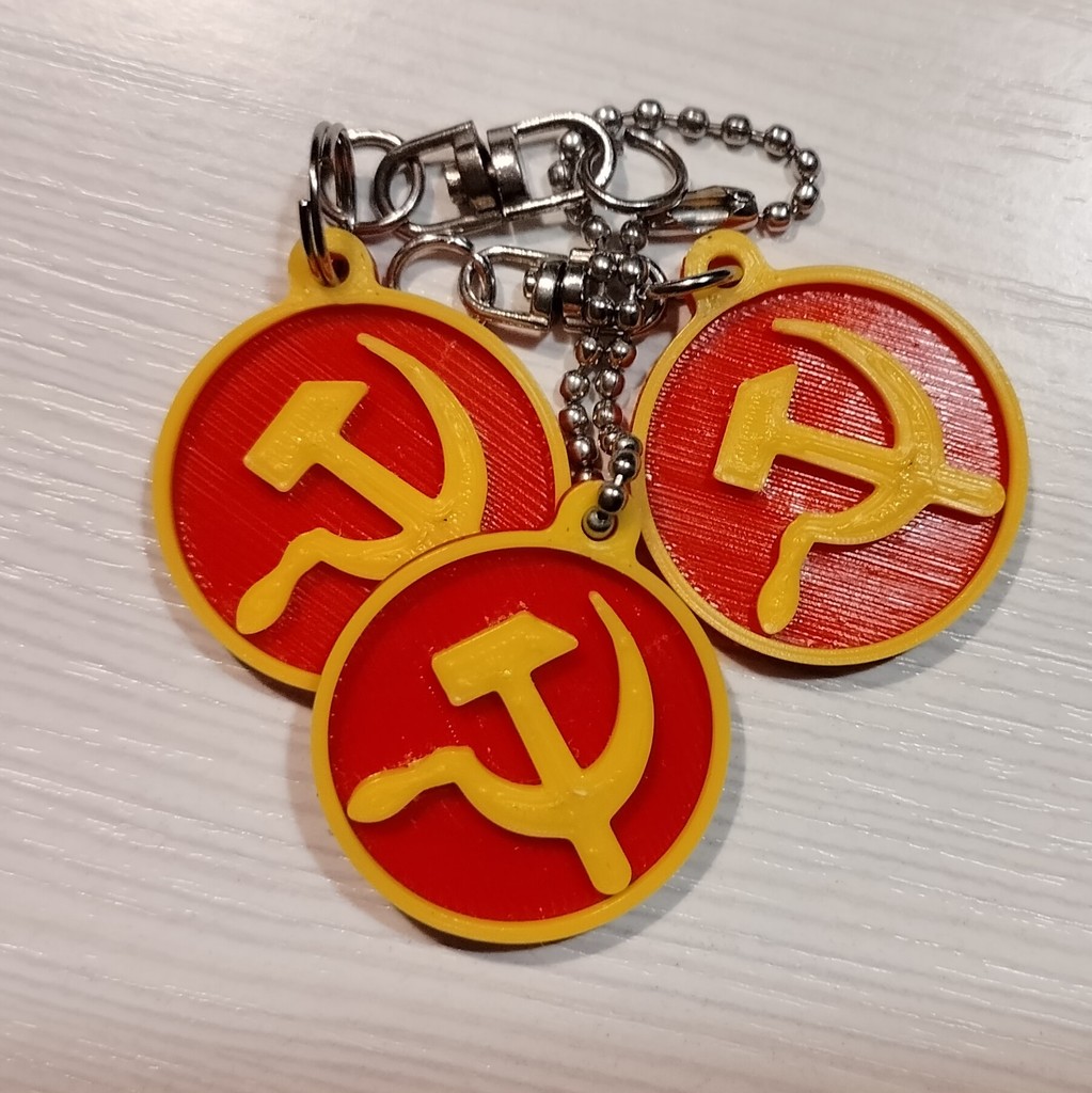 Sickle and hammer Key fob by Green parrot | Download free STL model ...