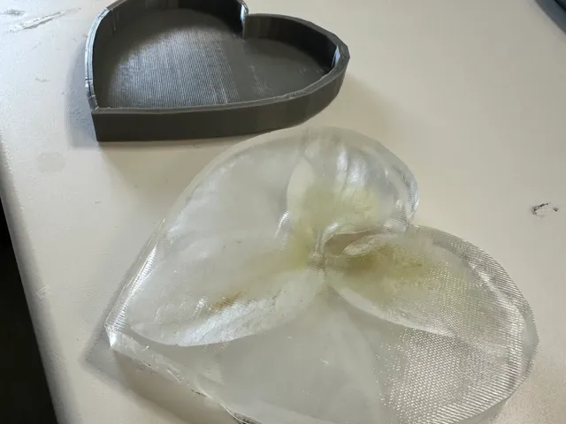 Epoxy Coaster Mold (Heart-Shaped TPU)