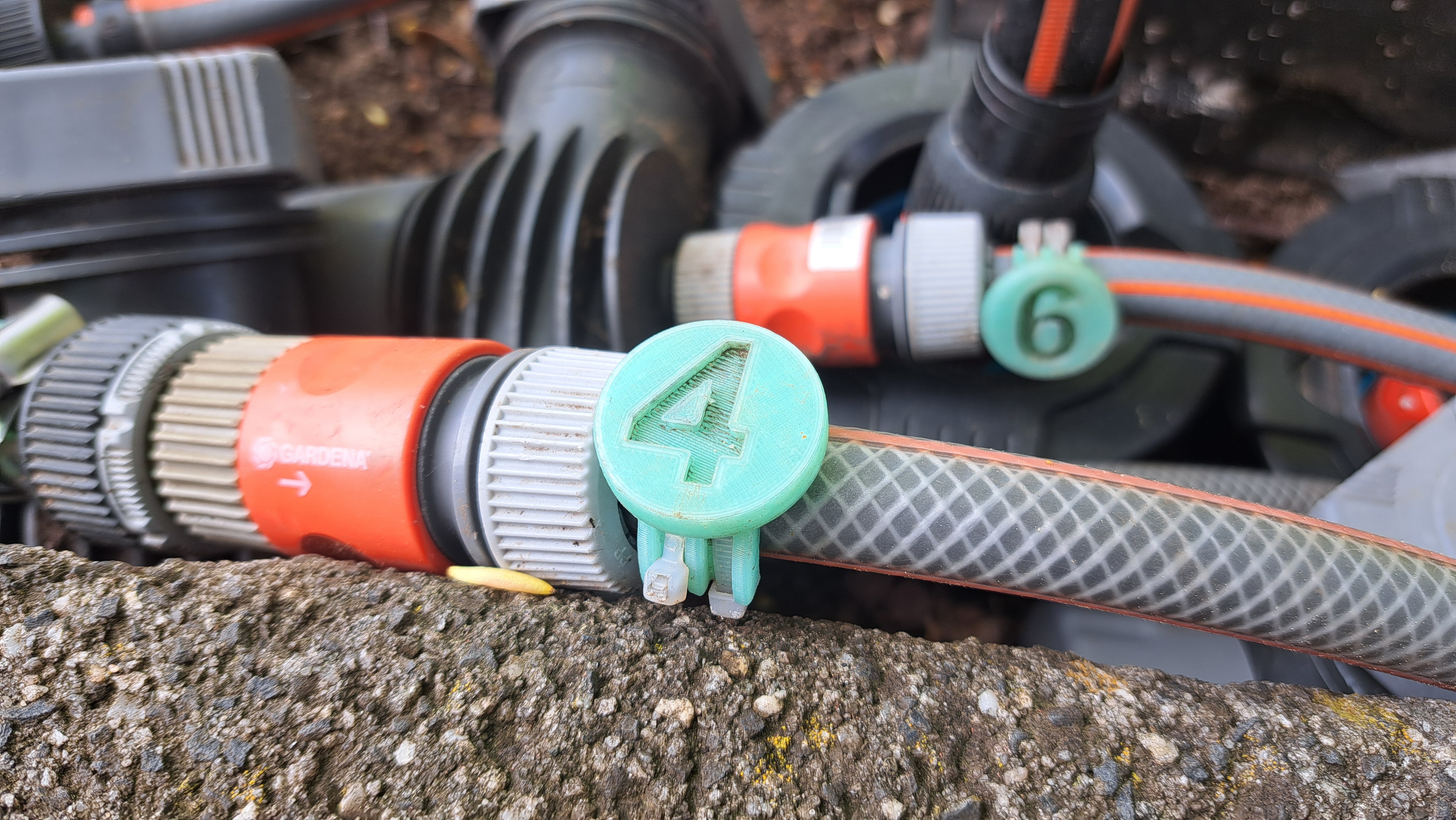 Hose numbers for garden watering (hose diemater 16 mm)