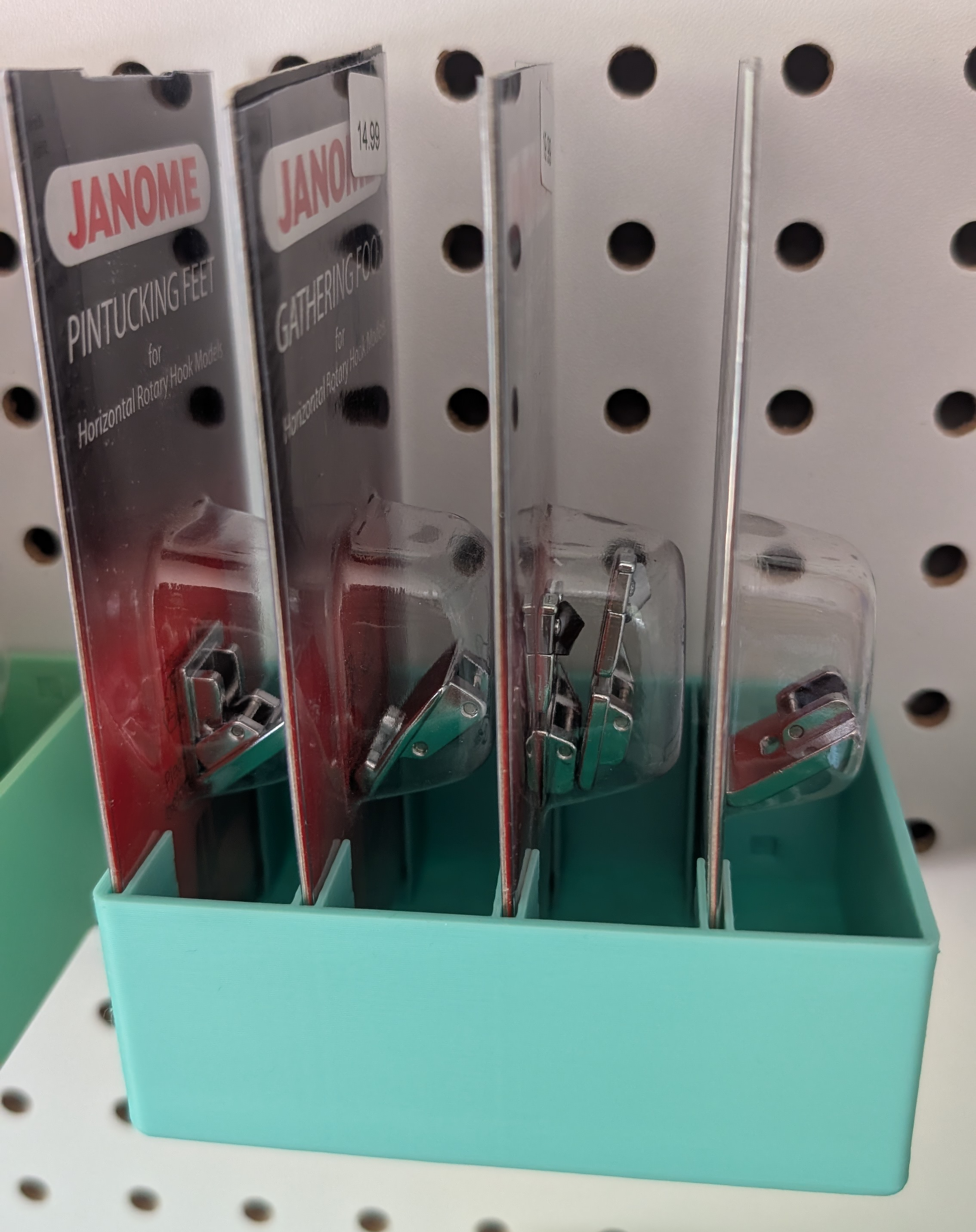 Janome Sewing Machine Foot Box for Standard 1/4" Pegboard