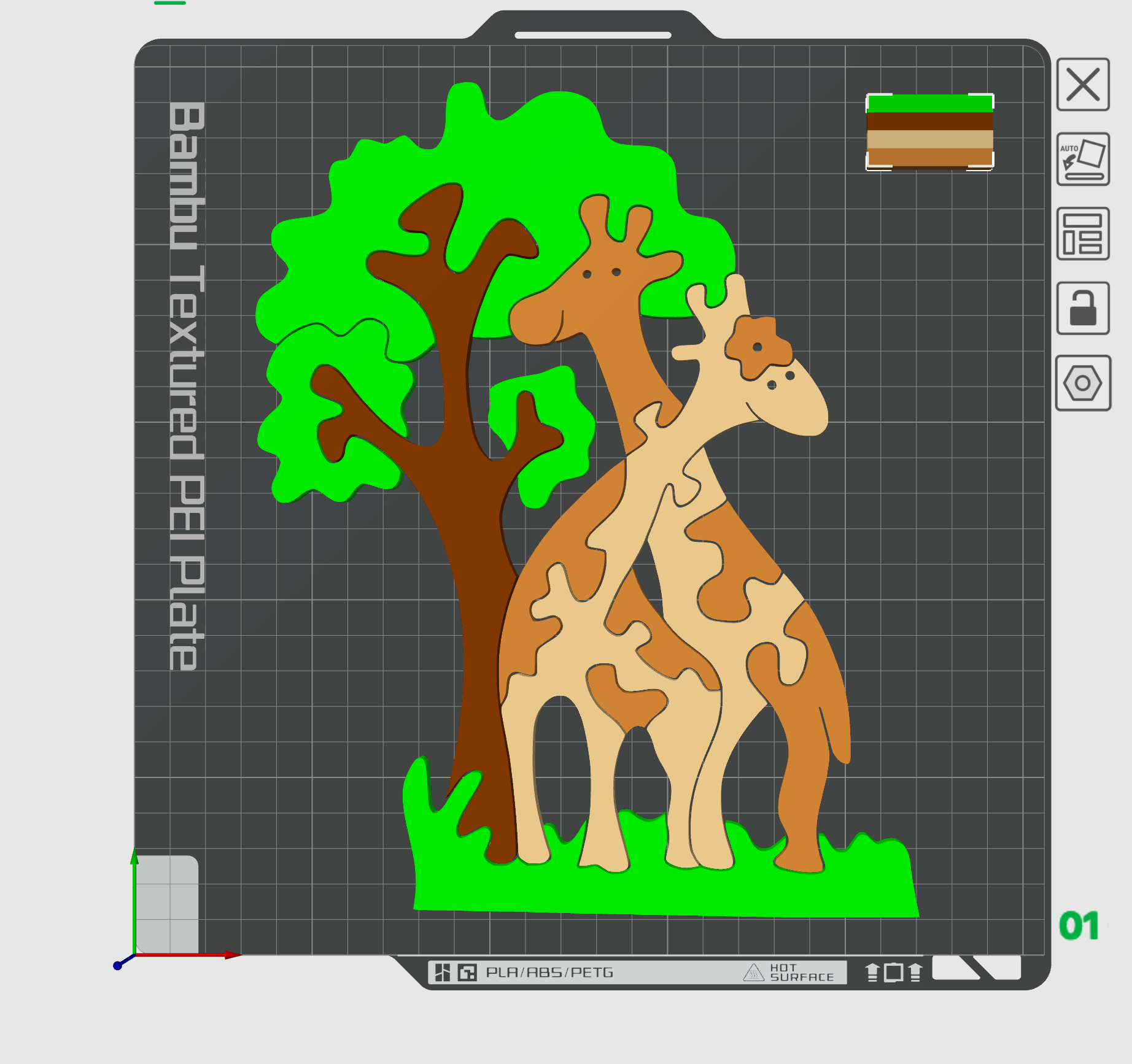 Puzzle Kids Giraffe Love with Tree