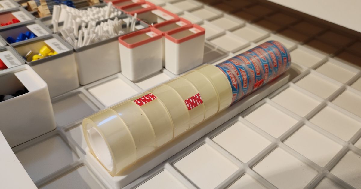 Gridfinity scotch tape holder by DieserJonas Download free STL model