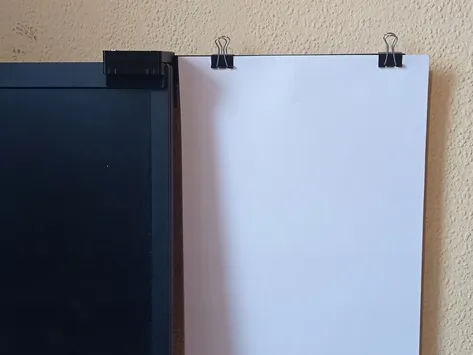 A4 Paper Clip Holder Mount for Monitor | Eye Strain Reduction & Desk Organization