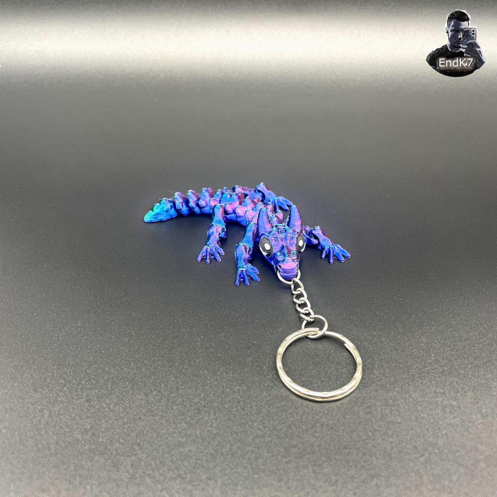 Baby Bull Dragon Keychain - Flexi - Print in Place - No Supports by ...