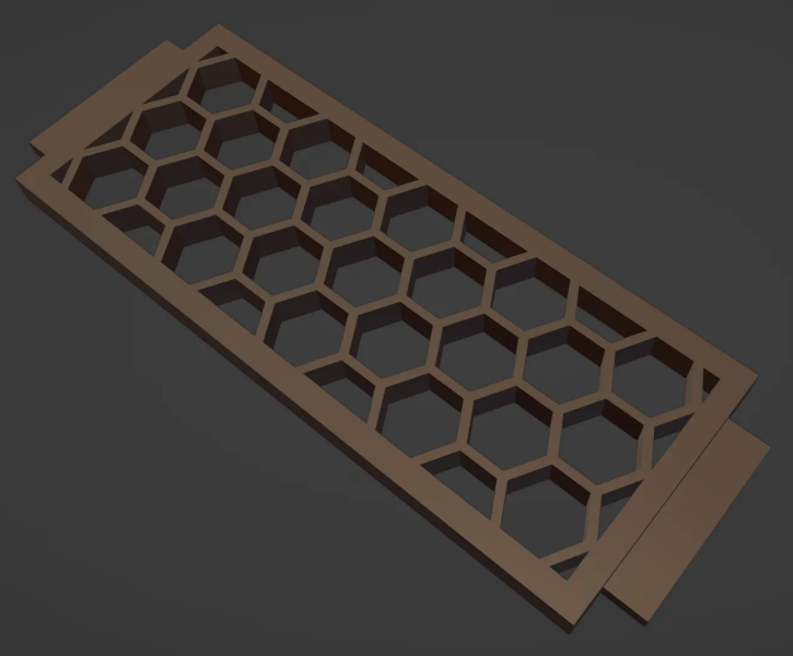 Hexagonal Paintbrush Holder by tno2k22, Download free STL model