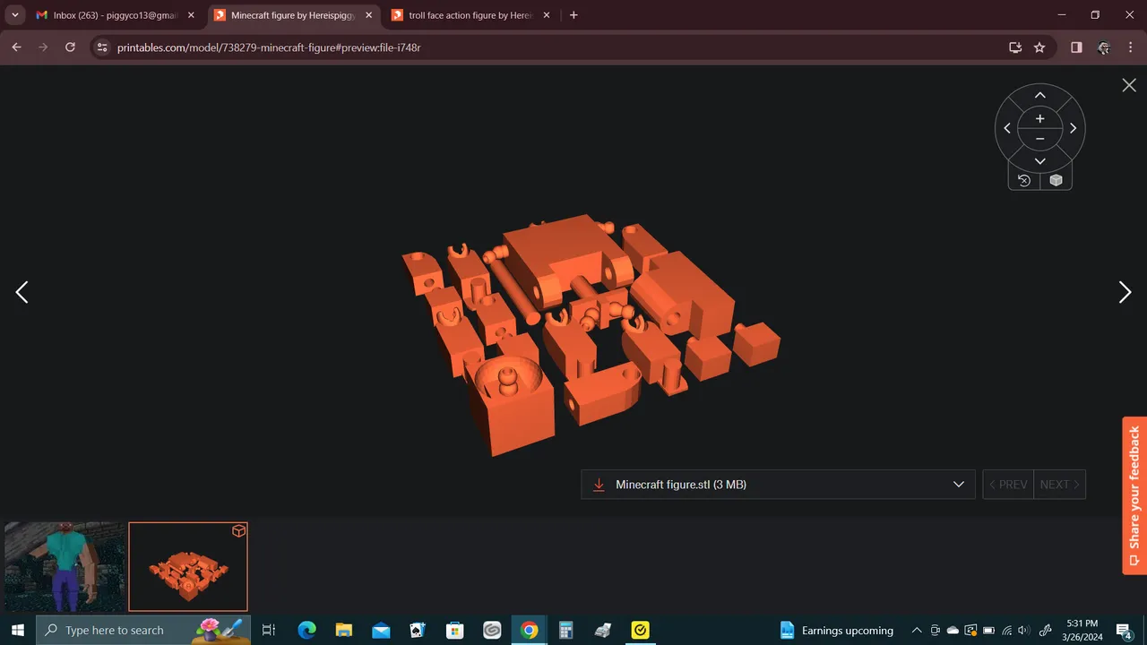 Minecraft figure by Hereispiggy | Download free STL model | Printables.com