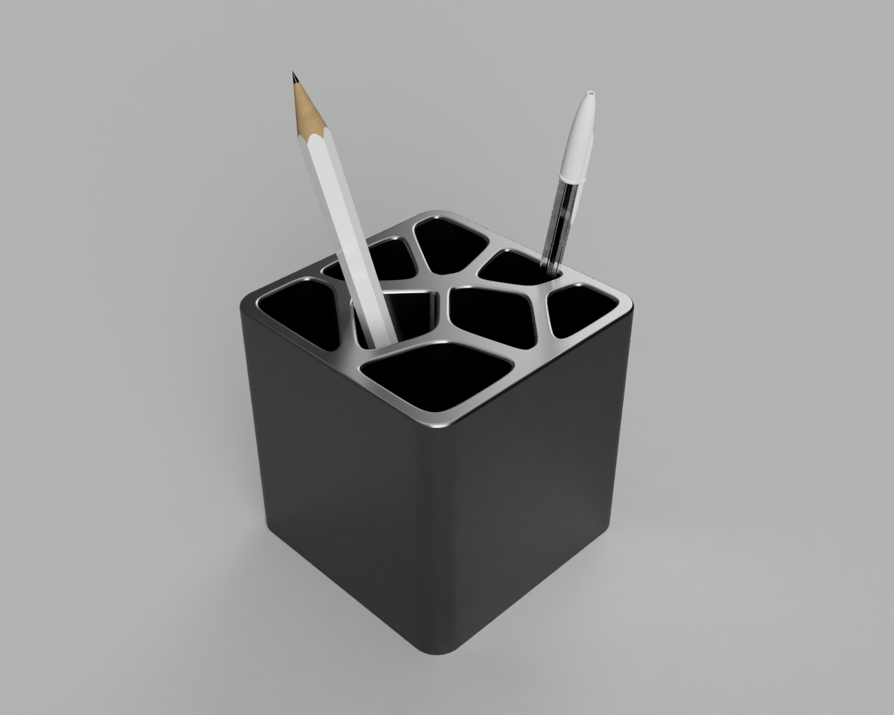 Voronoi Pencil Cup/Holder by kanga Download free STL model