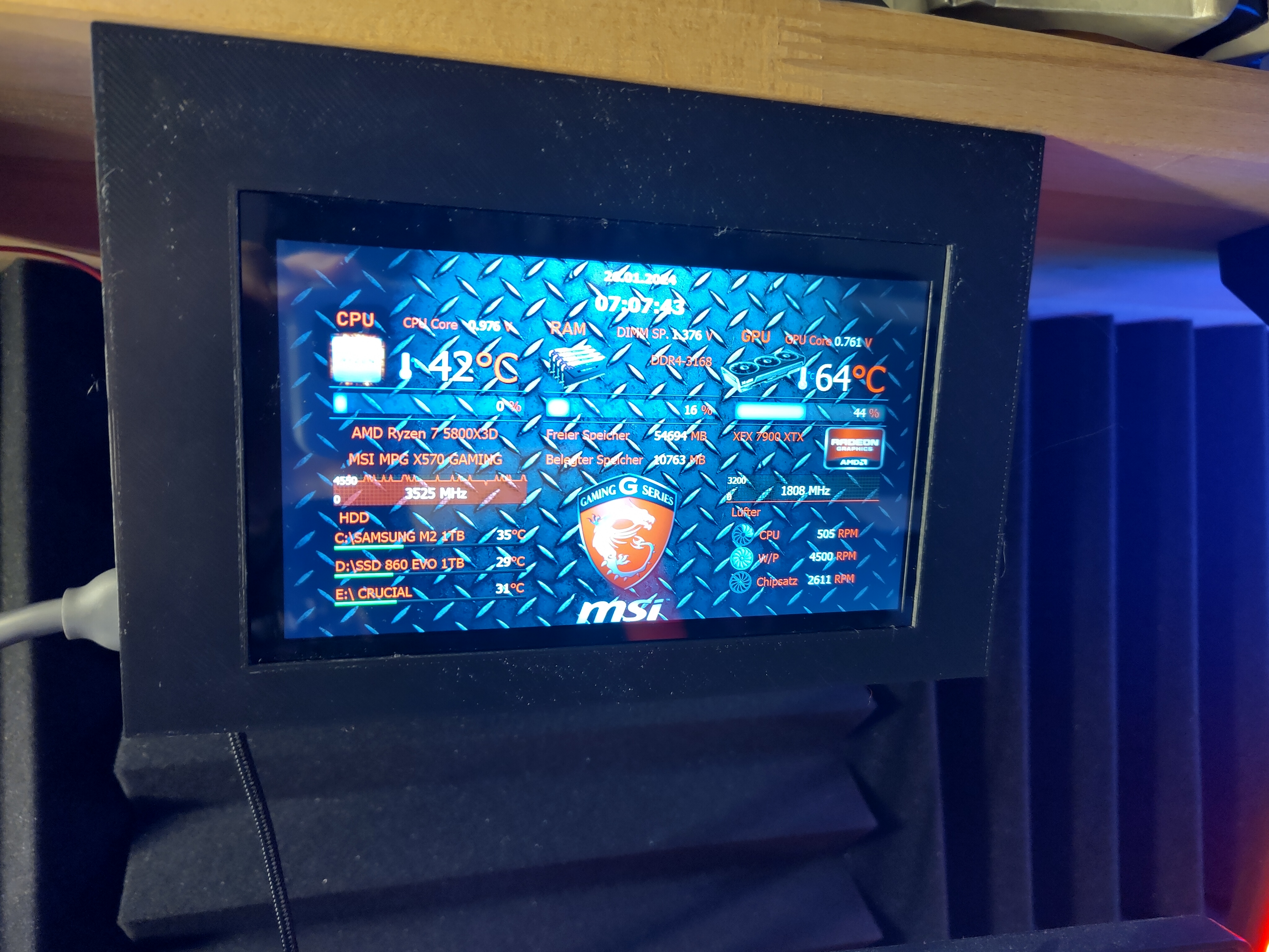 Temperature Monitor; PC Sensor Panel