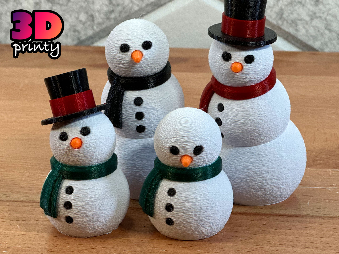 Lil Articulated Snowman Fidget by 3D Printy | Download free STL model ...