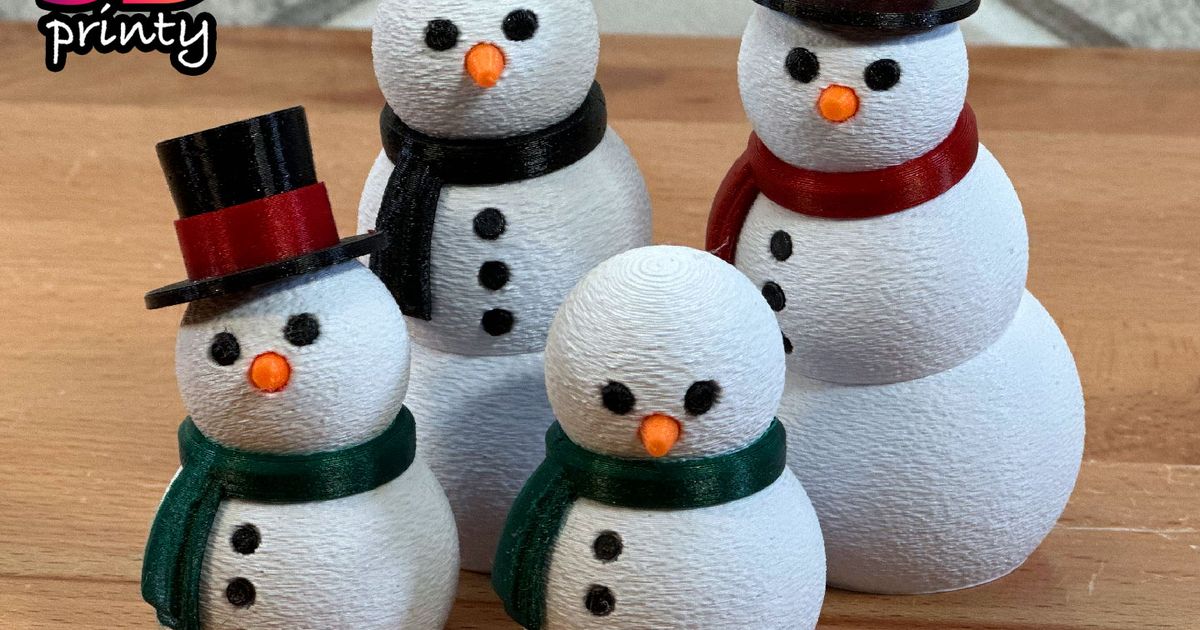 Lil Articulated Snowman Fidget By 3d Printy 