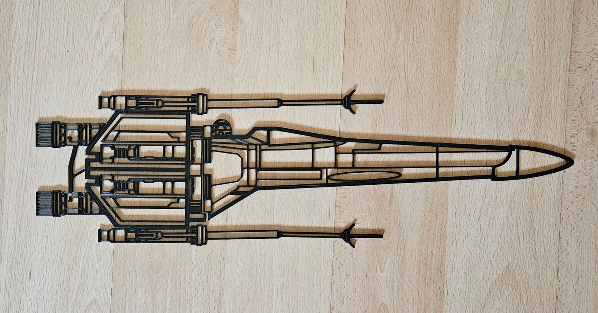 XWing Wallart (Large) by LimaMike3D Download free STL model