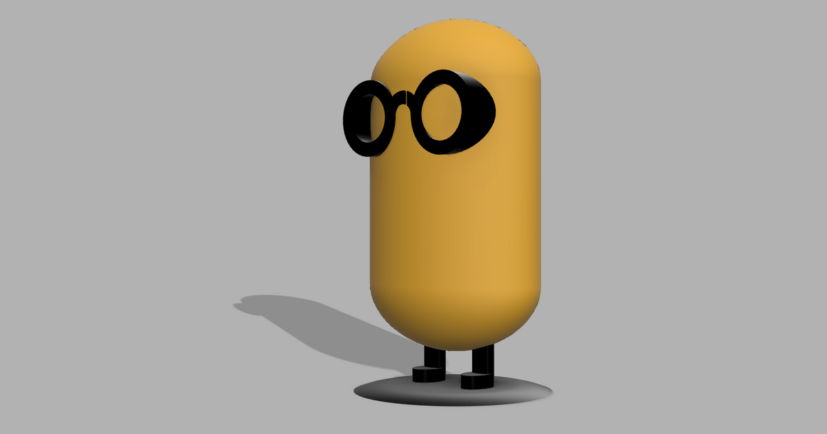 Minion in glasses by Sanyi | Download free STL model | Printables.com