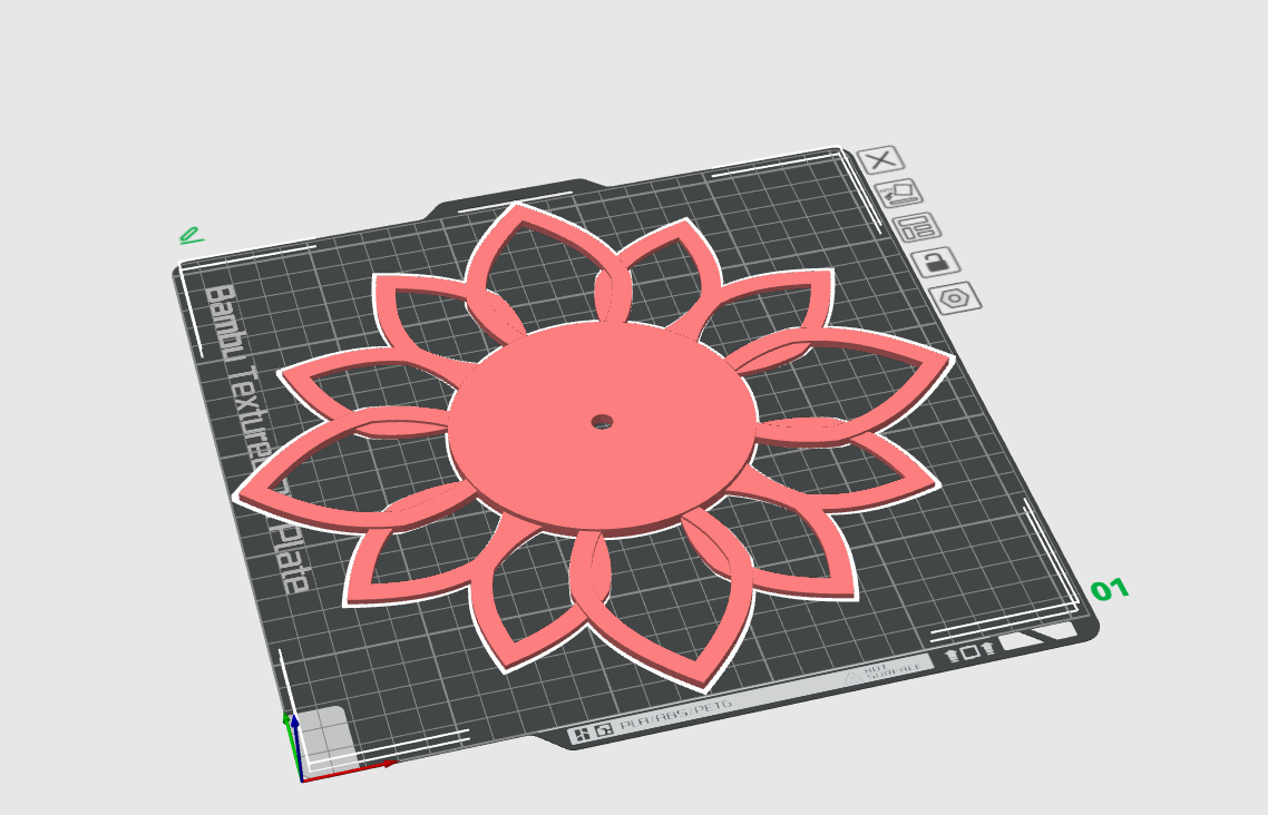 Miniatura 3 do modelo 3D Flower Wall Clock