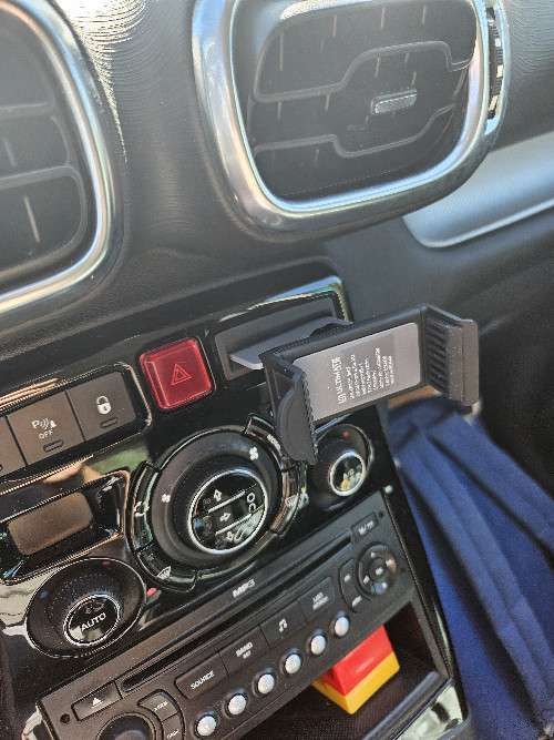 Toll ticket phone holder