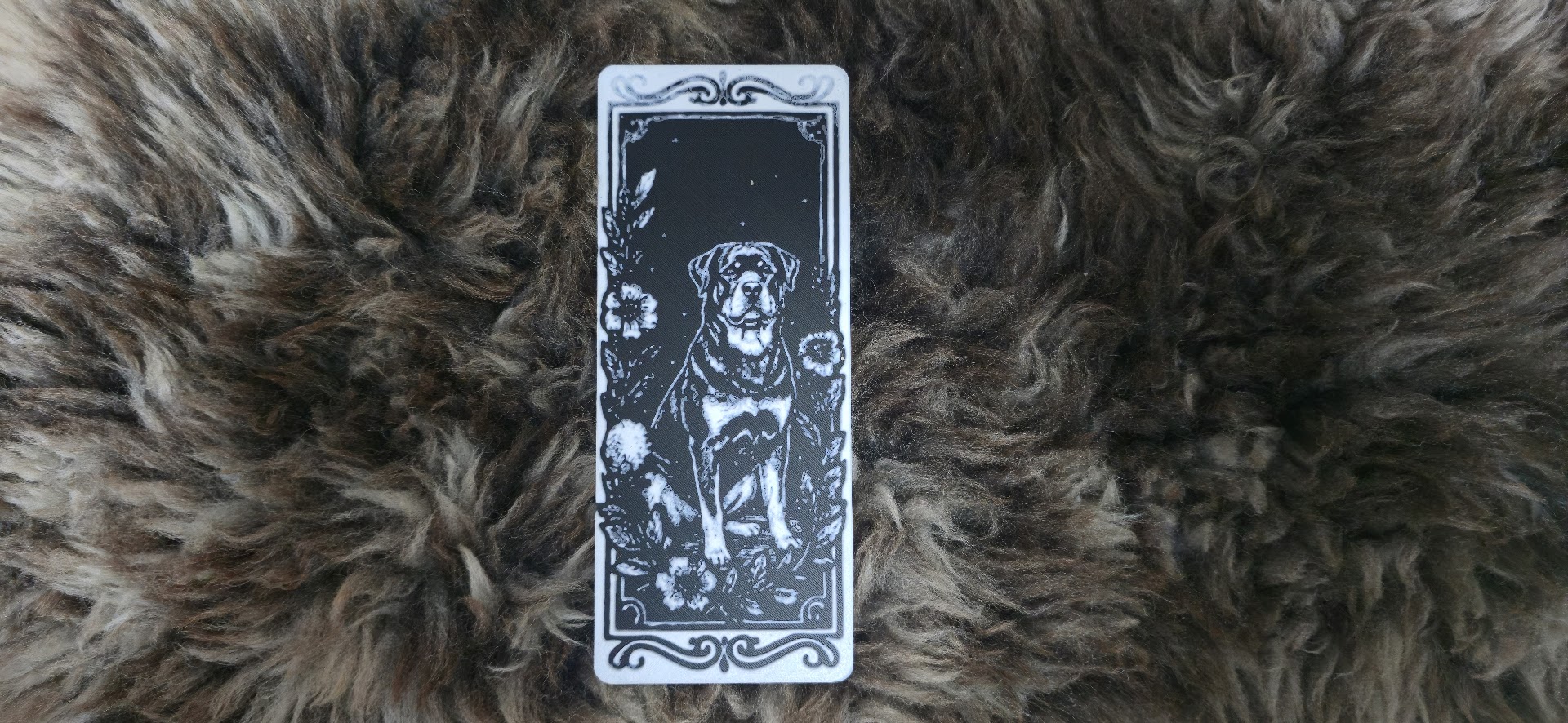 Rottweiler Guard Dog Portrait Bookmark