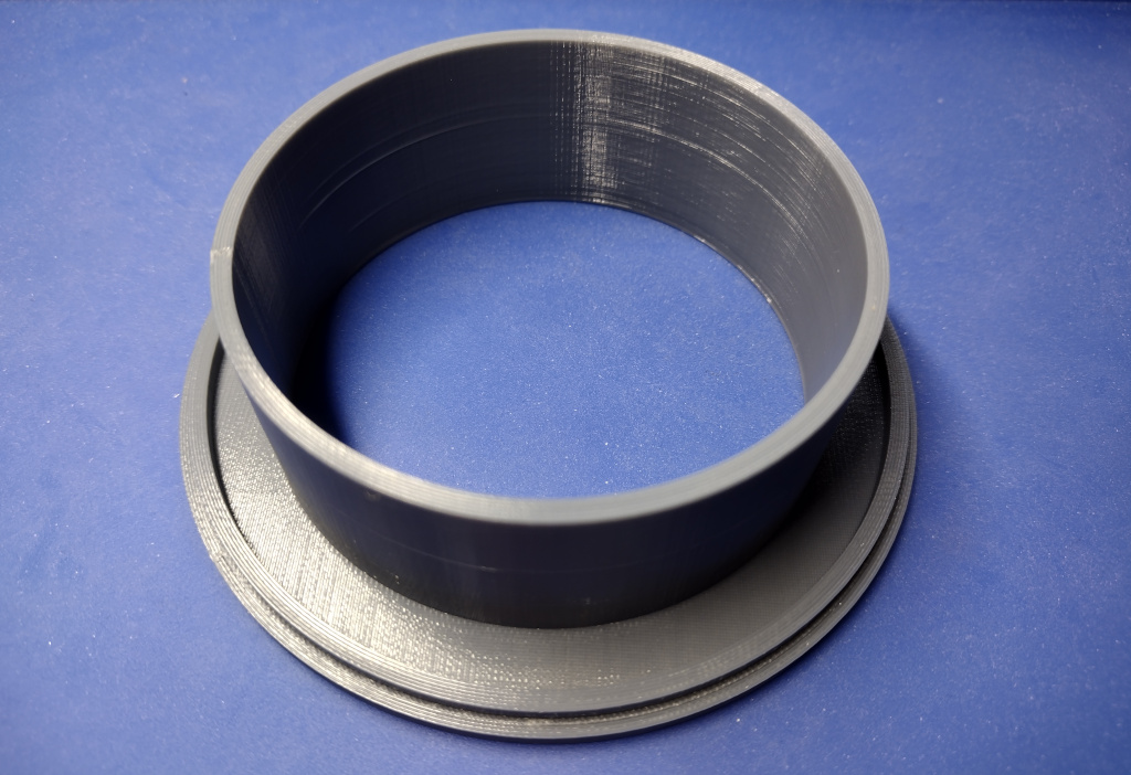 Dryer Vent Adapter for Fume Exhaust (CadQuery Customizable)