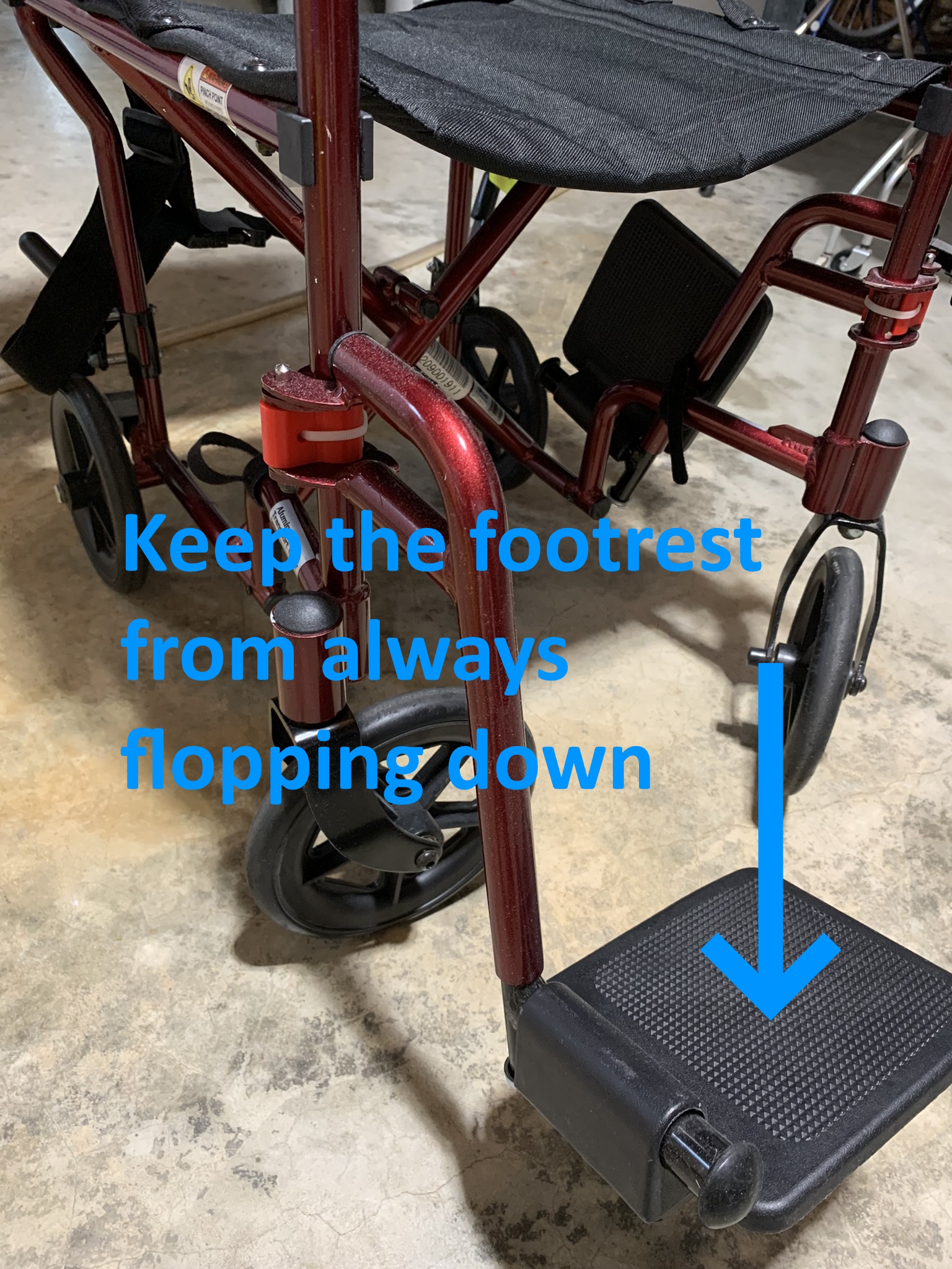 Drive Transport Chair Footrest Flopping Down Fix by Teraflop Download