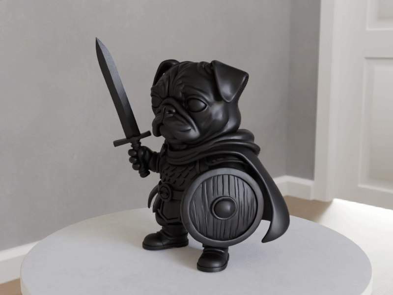 Pug with Sword and Shield — miniatura 9