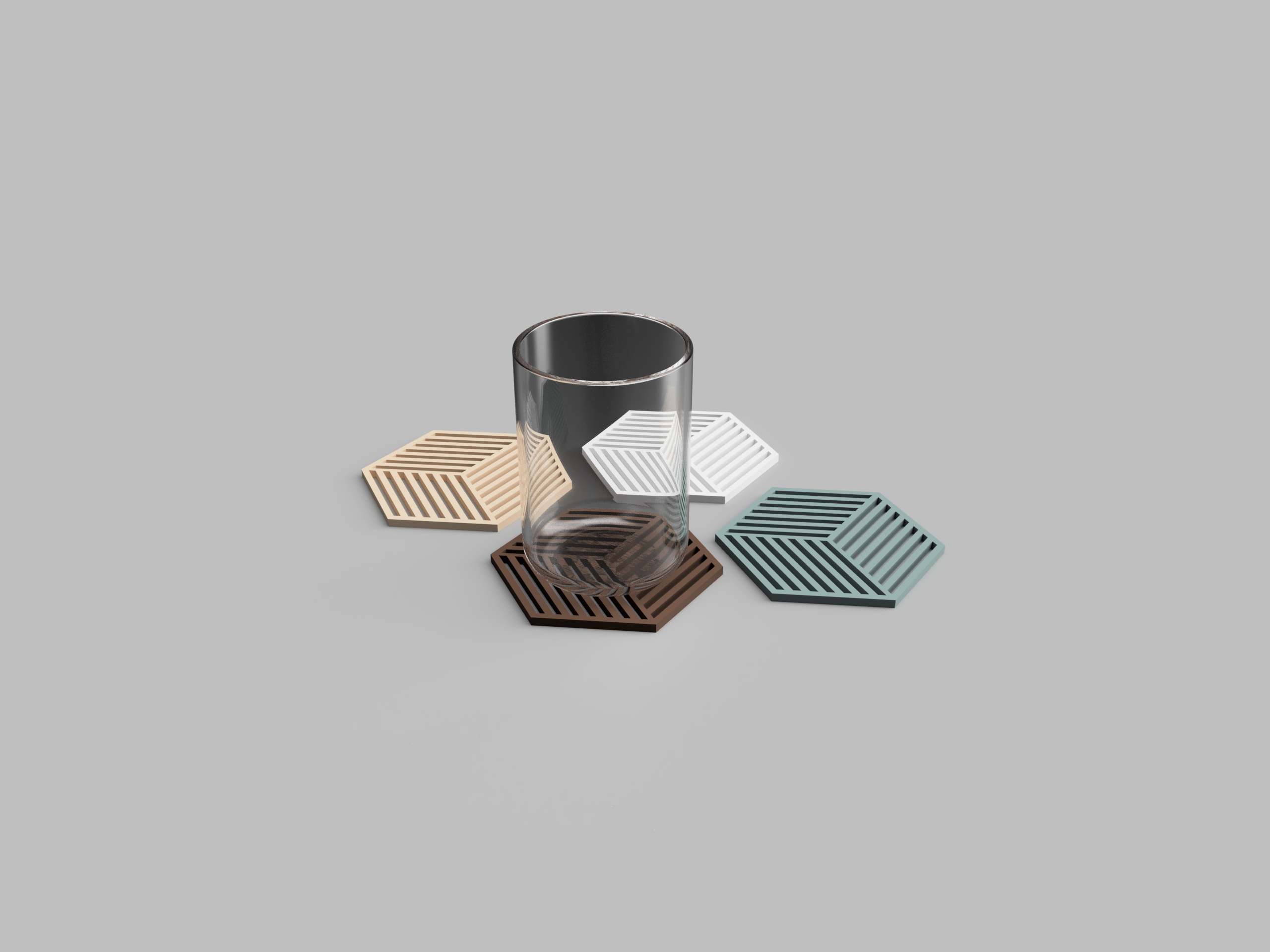 Glass coasters