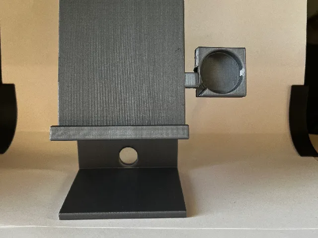 Phone holder with watch holder