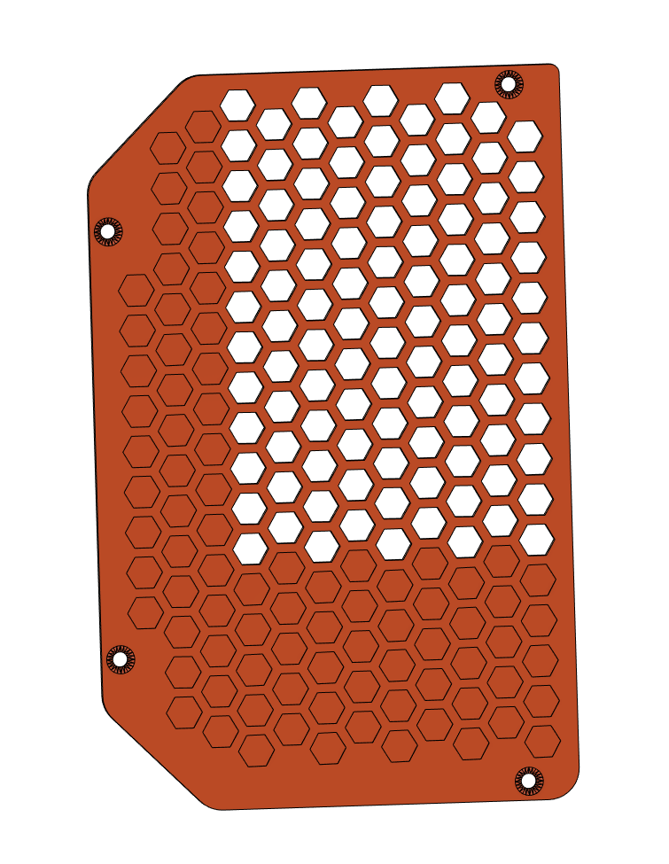 Big Einsy Case Cover Honey Comb remix without Prusa's logo