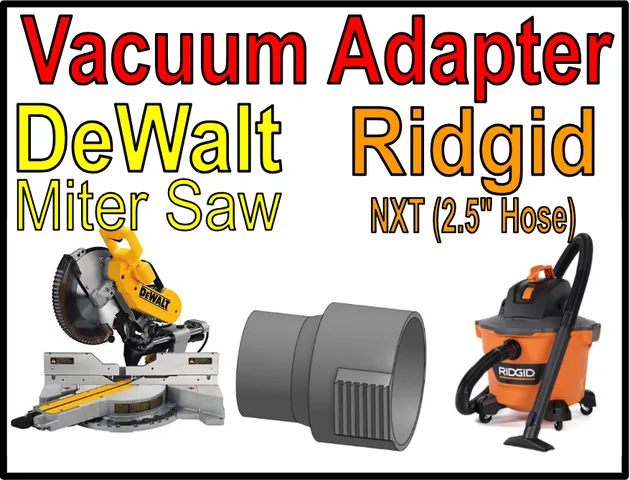 Ridgid Shop Vacuum to DeWalt Miter Saw Adapter