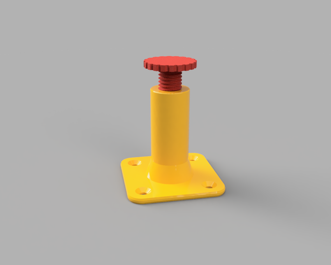 Adjustable Furniture Feet 30/50/70 mm by Tekk3D Download free STL