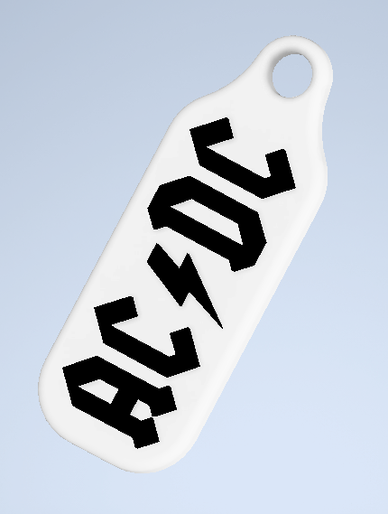 Miniatura 3 do modelo 3D Keychain | AC-DC