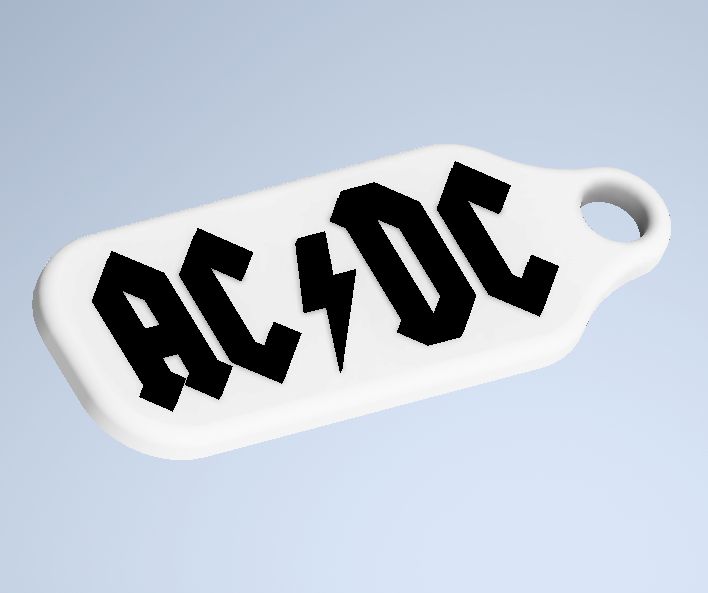 Keychain ACDC by D Model Download free STL model