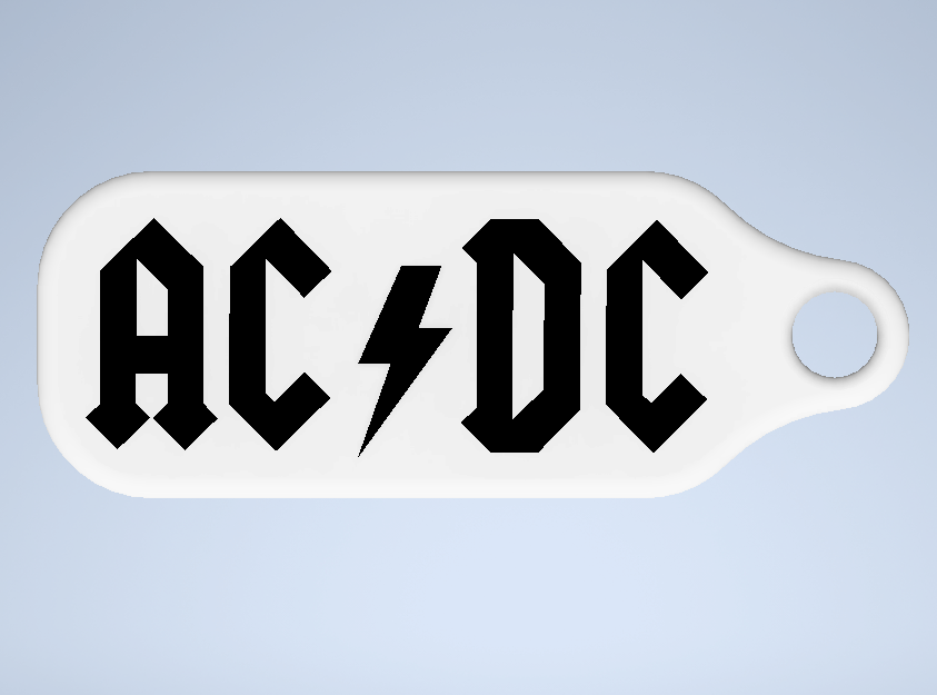 Keychain ACDC by D Model Download free STL model