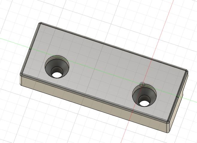 Two screw bracket for Large Mushroom Shelves with sturdy wall mount 3D model thumbnail