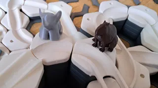 GraviTrax Junior compatible sitting capybara and elephant