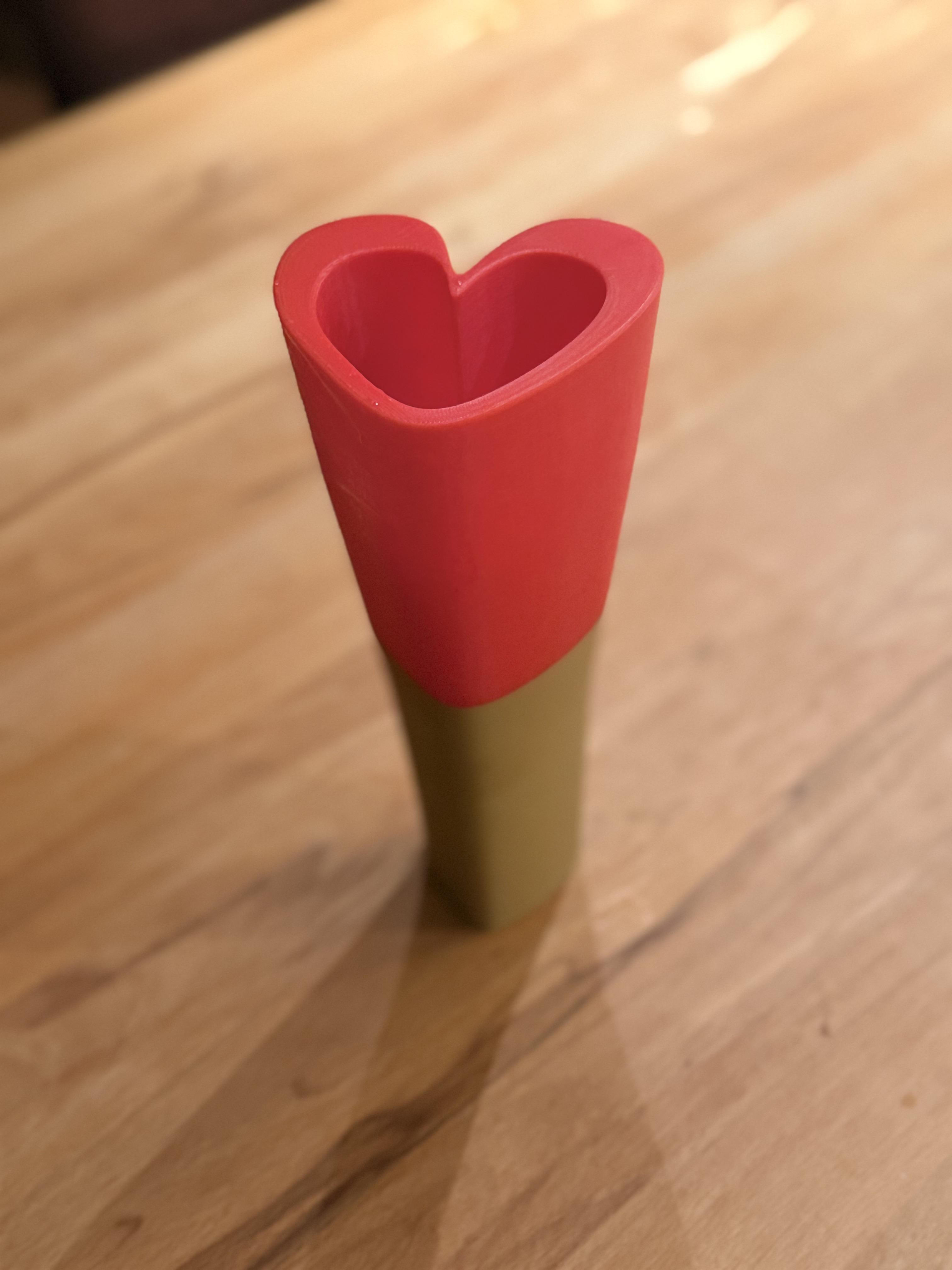 Heartshaped vase for Valentine flowers