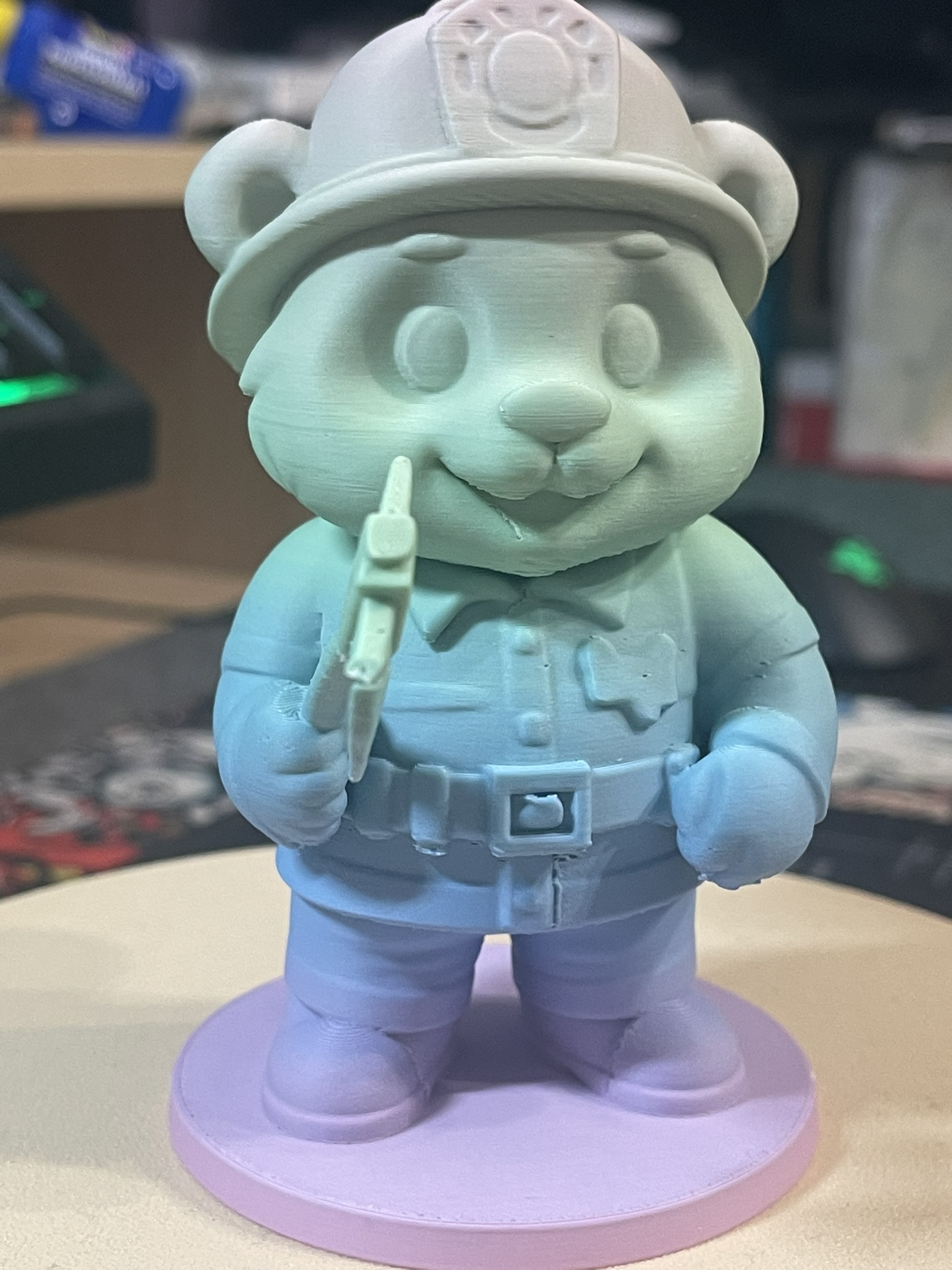 Cartoon-Style Firefighter Panda
