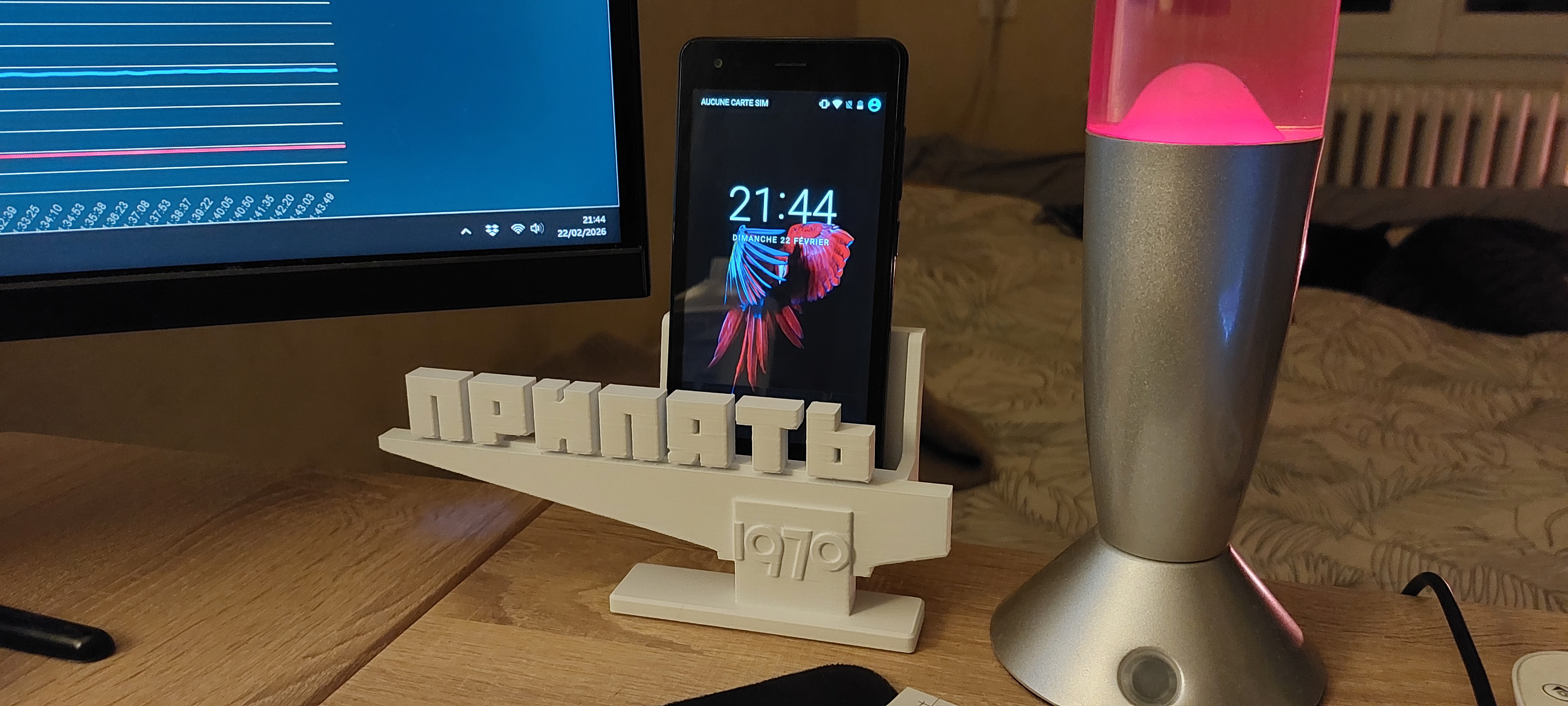 Pripyat sign phone holder