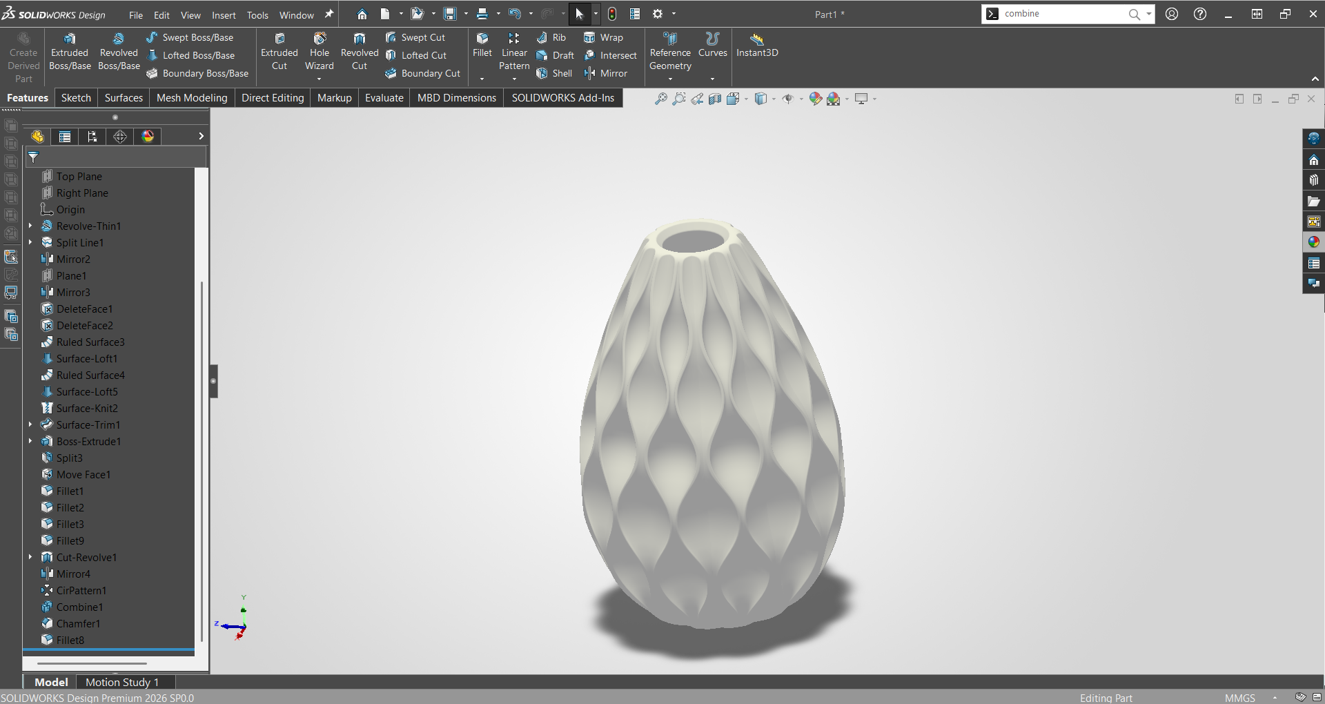 Simple Vase with pattern