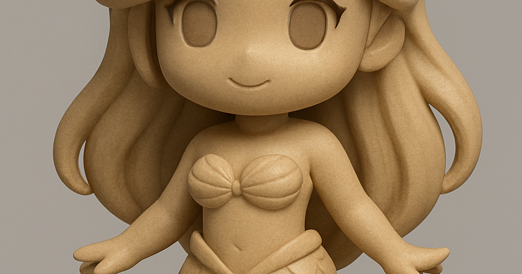 Chibi Mermaid by Ninomalbinho | Download free STL model | Printables.com - 3D model önizlemesi