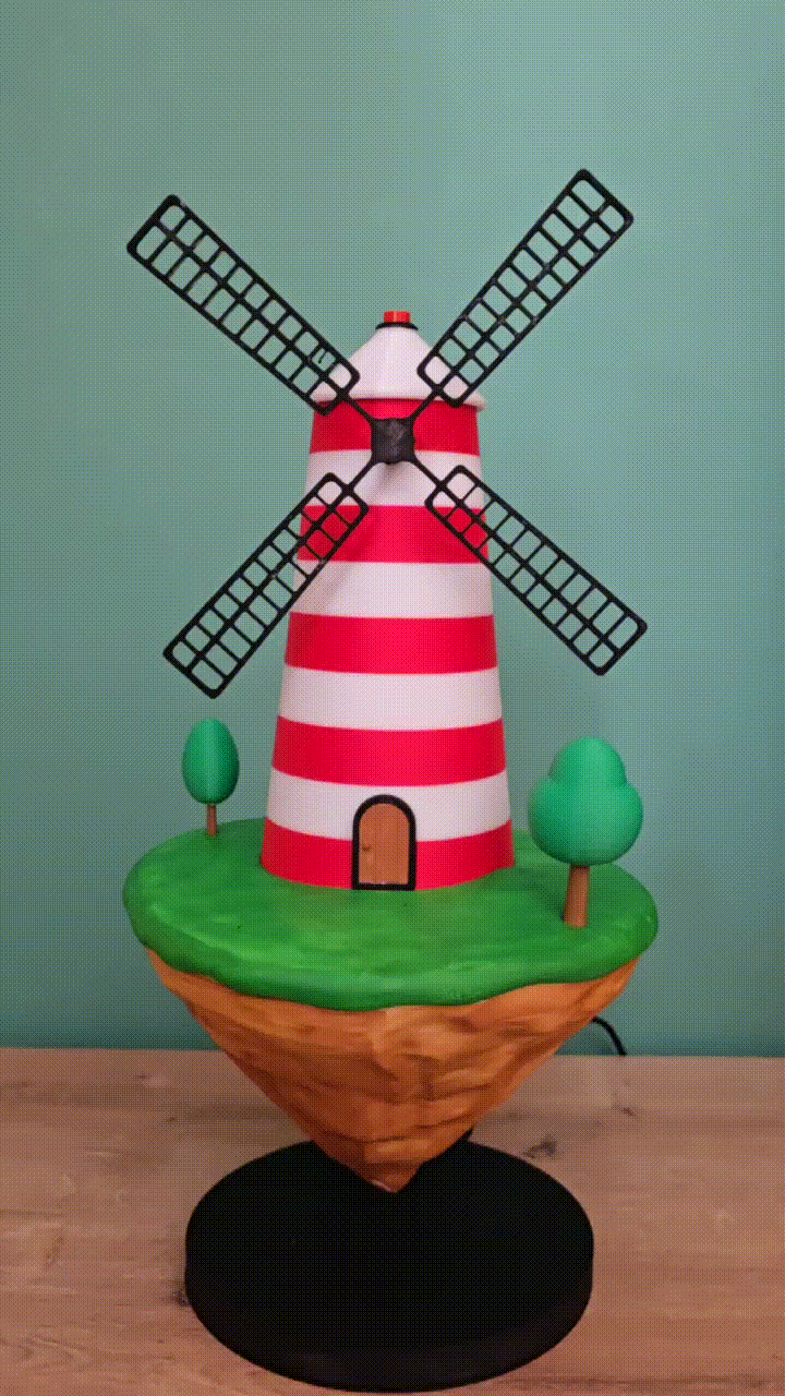 Floating Island Windmill Lamp
