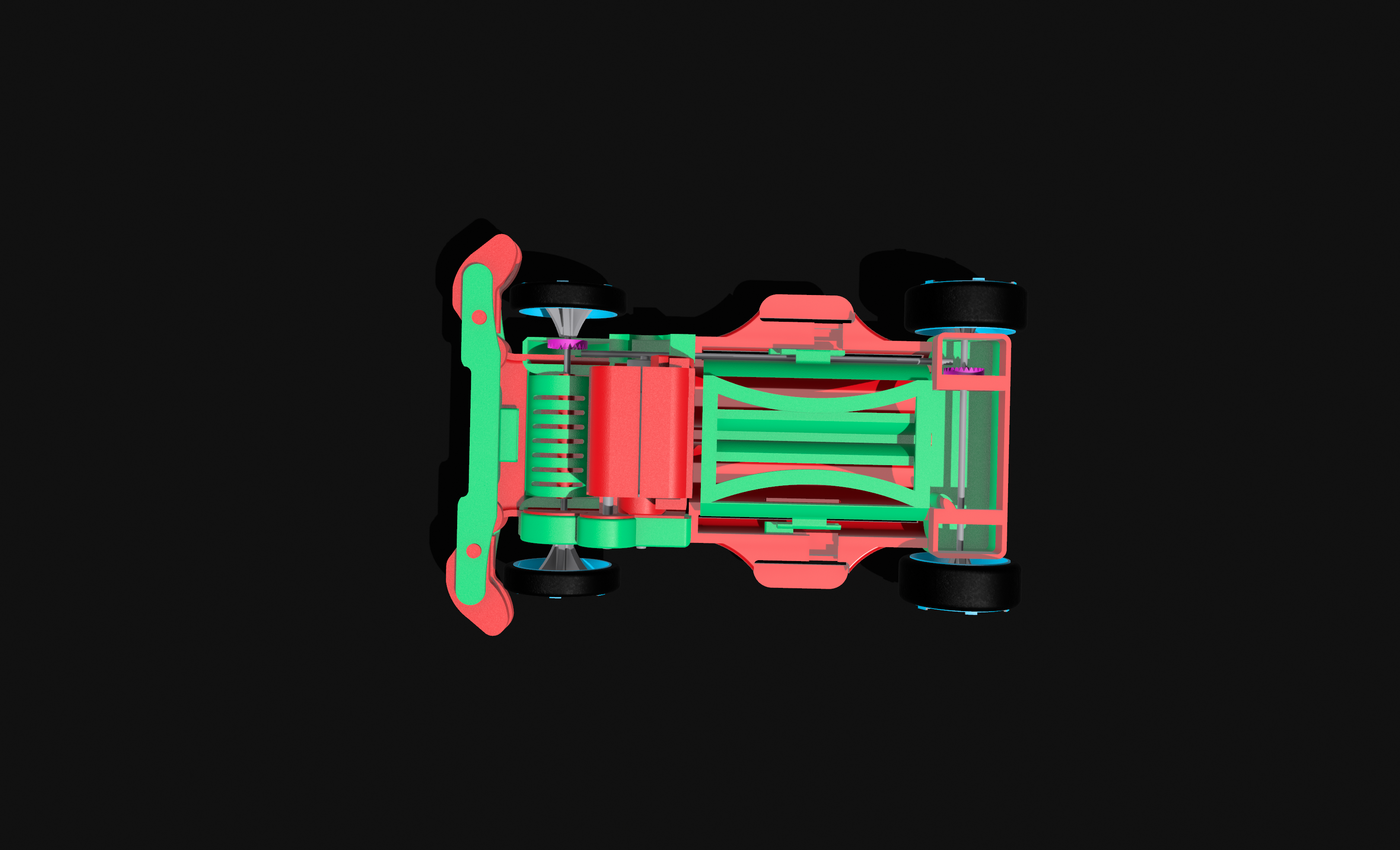 Miniatura 2 do modelo 3D Front Chassis Engine 4wd Mini