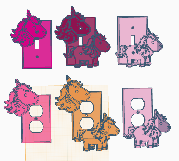 unicorn out lit and switch cover