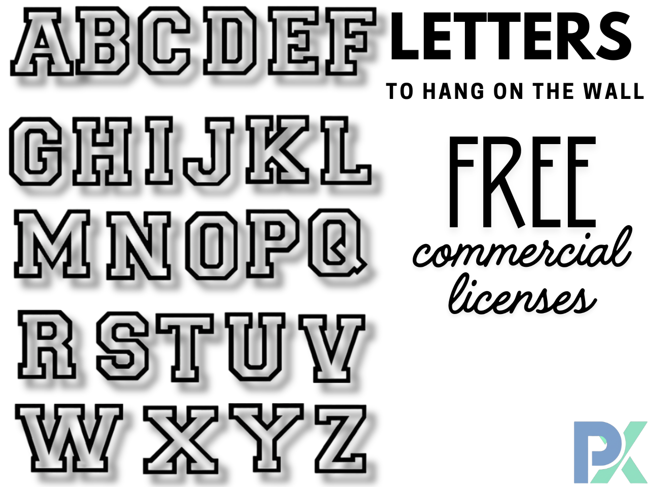 letters to hang on the wall