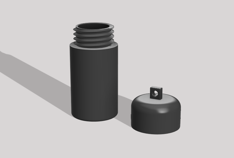 Keychain Pillbox with Screw Cap (Pastillero)