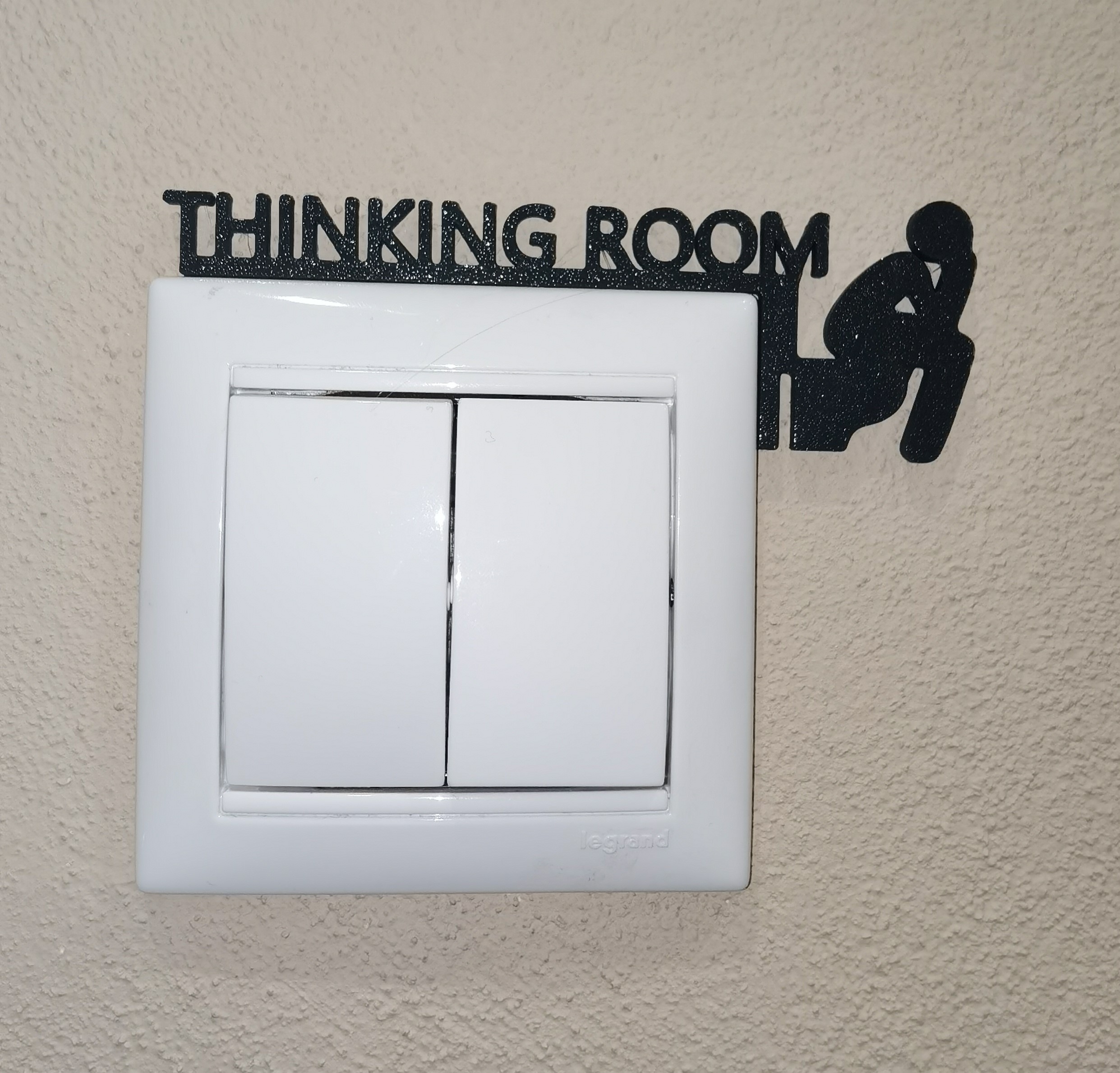 Light switch decoration - thinking room