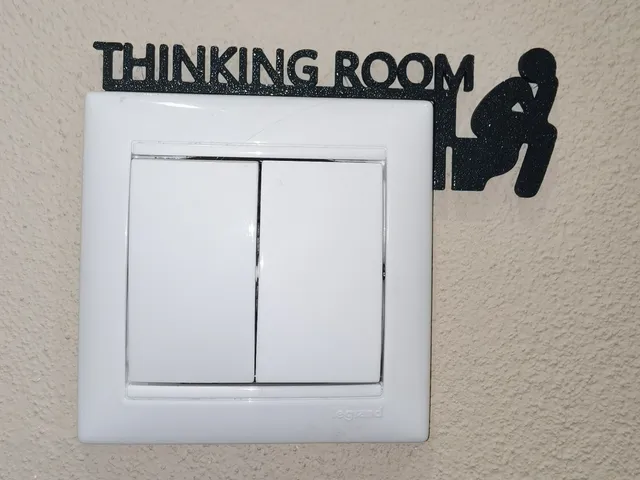Light switch decoration - thinking room